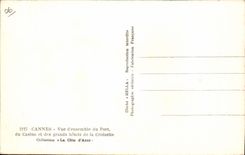 CPA Cannes vue d'ensemble du Port du casino et des Grands hotels de la croisette 