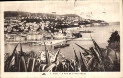 CPA Nice Le Port et le mont Boron 