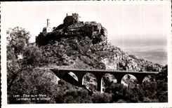 CPA Eze sur Mer le Viaduc et le Village 