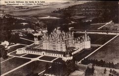 CPA Les Grands Chateaux des bords de la Loire Chambord le Chateau vu d'avion 