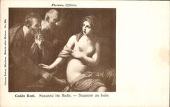 CPA Florens Uffizien Guido Reni Susanna im Bade Suzanne au bain 