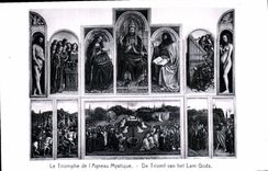 CPA Le Triomphe de l'Agneau Mystique Gand Cathedrale Saint Bavon l'Agneau Mystique par Hubert et Jea