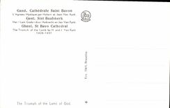 CPA Le Triomphe de l'Agneau Mystique Gand Cathedrale Saint Bavon l'Agneau Mystique par Hubert et Jea