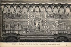 CPA Lyon Basilique de N D de Fourviere mosaique du Voeu de Louis XIII 