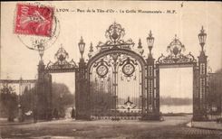 CPA Lyon Parc de la tete d'Or la Grille Monumentale 