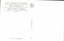 CPA Saint Jean Baptiste Cathedrale Saint Bavon l'Agneau Mystique par Hubert et Jean Van Eyck 