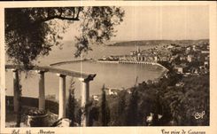 CPA Menton vue prise de Garavan 