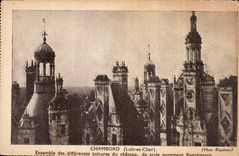 CPA Chambord Loir et Cher Ensemble des differentes toitures du chateau de style purement Renaissance