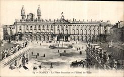 CPA Nancy La Place Stanislav et l'hotel de Ville 