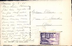 CPA Menton les Jardins Publics 