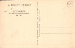 CPA Cote d'Azur Menton Alpes Maritimes le Port Peche Pecheur Enfants