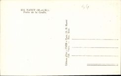 CPA Nancy M et M Porte de la Craffe 