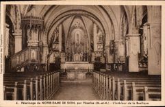 CPA Pelerinage de Notre Dame de Sion par Vezelise M et M l'Interieur de la Basilique 
