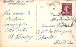 CPA Menton vue prise de la Route de Vintimille