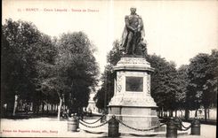 CPA Nancy Cours Leopold Statue de Drouot 