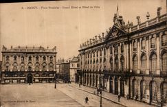 CPA Nancy Place Stanislas Grand Hotel et Hotel de Ville 