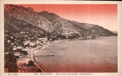 CPA Menton Baie de Garavan Frontiere 