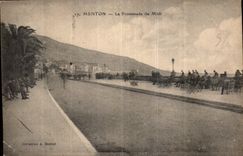 CPA Menton la Promenade du Midi 