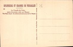 CPA Splendeurs et charmes de Versailles la Chapelle du Palais oeuvre de premier ordre oar Mansart 