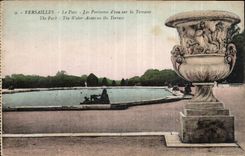 CPA Versailles le parc les Parterres d'eau sur la Terrasse 