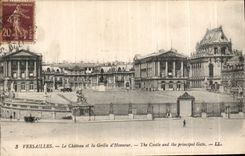 CPA Versailles le Chateau et la Grille d'Honneur 