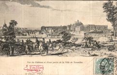 CPA Vue du Chateau et d'une partie de la Ville de Versailles 