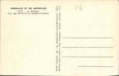 CPA Versailles et ses Merveilles Le Chateau Cour des Ministres et facade principale 