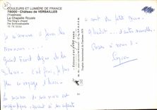 CPM Chateau de Versailles Yvelines La Chapelle Royale 