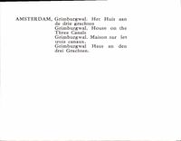 CPM Amsterdam Grimburgwal Maison sur les trois canaux 