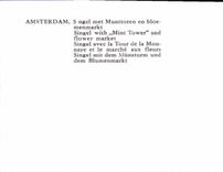 CPM Amsterdam Singel avec la Tour de la Monnaye et le marche aux fleurs 