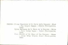 CPA Parma Eglise Maitresse de S Marie de la Steccata Moise Trois Viergs Sages Adam Parmigianino 