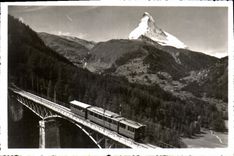 CPM Gornergratbahn Findelenbrucke u Matterhorn 