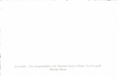 CPM Zermatt Gornergratbahn mit Station Kulm Hotel Gornergrat Monte Rosa