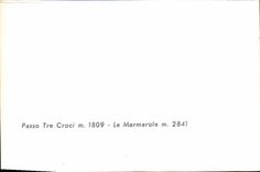 CPM Passo Tre Croci Le Marmarole 