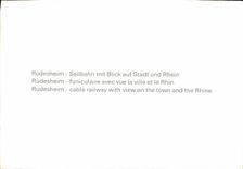 CPM Rudesheim funiculaire avec vue la ville et le Rhin