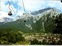 CPA Mittenwald 913 m Oberbayern Hohenluftkurort Kranzberglift Gegen Worner Tiefkarspitze Viererspitz
