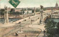 CPA Paris Le pont Alexandre II Vue prise du Palais 