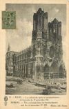 CPA Reims La Cathedrale apres le Bombardement et l'incendie du 19 septembre 1914 