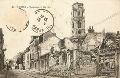 CPA Reims Faubourg Ceres Militaria