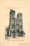 CPA Reims Facade de la Cathedrale 