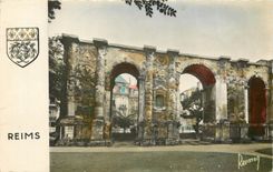 CPA Reims Images de France La Porte de Mars 