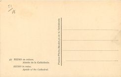 CPA Reims en ruines Abside de la Cathedrale 