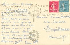 CPA Palais de Fontainebleau facade principale et Escalier du Fer a cheval 