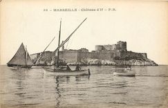 CPA Marseille Chateau d'If Bateau Barque