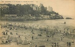 CPA Dinard la Plage a l'Heure du Bain 