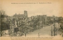 CPA Reims dans ses annees de bombardements 1914 18 Militaria