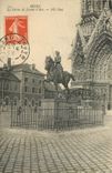 CPA Reims la Statue de Jeanne d'Arc 