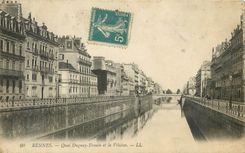 CPA Rennes Quai Duguay Trouin et la Vilaine 