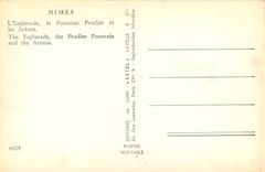 CPA Nimes l'Esplanade la Fontaine Pradier et les Arenes 