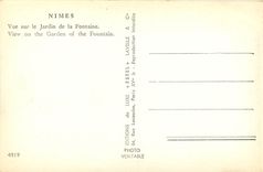 CPA Nimes Vue sur le Jardin de la Fontaine